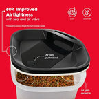 IRIS USA Pet Food Storage Container 25 lbs, Premium 60% Improved Airtight Seal with Air Valve, 2 Cup Scoop, Removable Wheels, Easy to Open - Made in the USA, Black - color: Black, size: 25 lbs