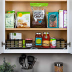 Pull-Out Cabinet Spice Rack Organizer - Slim Slide-Out Storage for Spices, Bottles & Jars, Premium Heavy-Duty Steel, Easy Install for Narrow Kitchen Cabinets - 14 ⅜ W x 10 ⅜ D x 2 ¾ H, Chrome - size: 14 Inch - Single