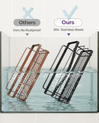 ODesign Shower Caddy 3 Pack-Shower Organizer Shelves Rack Rustproof SUS304 Stainless Steel for Bathroom Storage&Kitchen-No Drilling Adhesive Shower Caddy Shelf with 4 Hooks Suction Cup-Black - color: Black