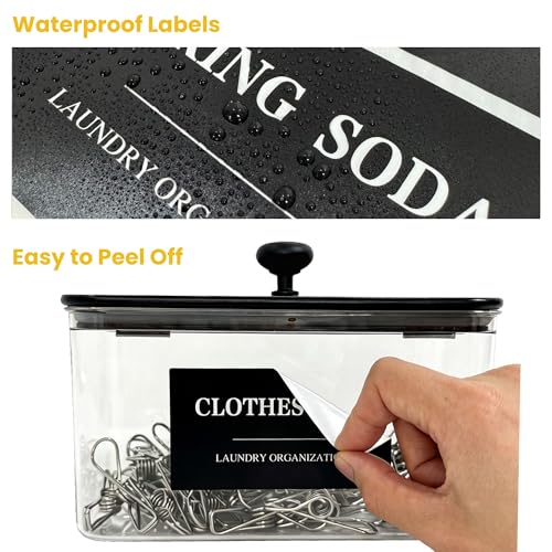 3 Pack Laundry Pods Container Plastic Dryer Sheet Container for Powder Laundry Detergent, Dryer Sheet Holder with Black Lid, Clear Laundry Containers for Laundry Beads Scent Booster - color: 3 Pack