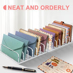 Vowcarol 2 Packs Acrylic Mail Organizer 7 Slots Cash Tray for Desk - 7 Slots File Organizer Clear Desktop Bill Divider Holder, Envelope Holder, Transparent Countertop Mail Holder