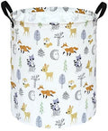 19.7 Inch Round Laundry Hamper Cute Animal Pattern Laundry Basket Fabric Storage Hamper Organization Bin, Toy Box,Gift Basket with Handles for Room - color: F-RT02548