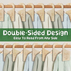 Baby Closet Dividers for Clothes Organizer - Wooden Baby Clothes Size Dividers from Newborn to Toddler, Double-Sided Gender Neutral Baby Clothes Dividers