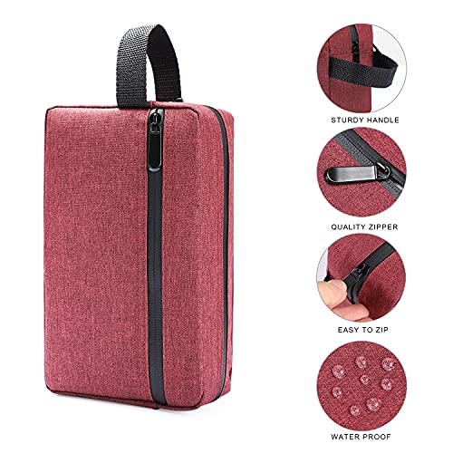 Etercycle Toiletry Bag for Men, Portable Travel Toiletry Organizer Bag,Shaving Bag for Toiletries Accessories (Wine red) - color: Wine red