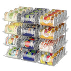 LXLXXL Can Organizer For Pantry Canned Food Goods Organizer For Cabinet Clear Automatic Rolling Can Storage Organizer Pantry Holders Rack, Holds Up to 48 Cans - size: 4Tier*3
