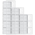 DUMOS Shoe Storage Boxes, 12-Pack Stackable Clear Shoe Containers with Lids, Display Sneaker Case Organizer for Closet, Under Bed, Entryway,White (Fit Size 9)
