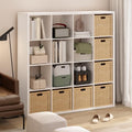 Furinno Cubicle Book Shelf, 16-Cube Bookshelf, Extra Thick Frame Reversible Tall Wide Bookcase with Open Back, 14.6 x 57.8 x 58, for Living Room, Bedroom, Home Office, Plain White - color: Plain White, size: 16-Cube