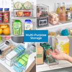 iDesign Slim Clear Plastic Stackable Storage Bin, Tall Narrow Organizer for Kitchen or Pantry - style: Pack of 1