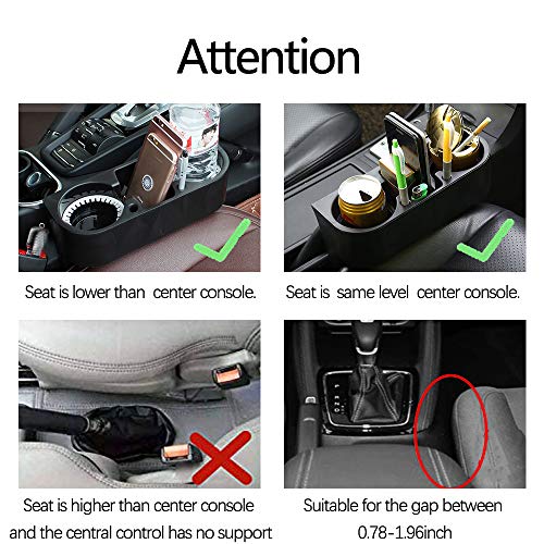 Heart Horse Car Gap Filler, Console Side Pocket, Car Seat Pocket Organizer for Cellphones Wallet Coin Key and Cup Holder Suitable Beige - color: Beige, size: 1 Pack