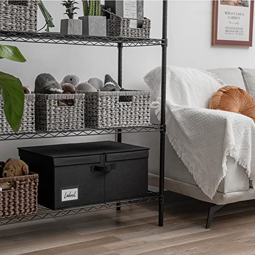 GRANNY SAYS Black Storage Bin with Lid, Fabric Closet Organizers and Storage Baskets, Extra Large Storage Box for Clothes, Memory Keepsake Box, 1-Pack - color: Black, size: Extra Large - 1 Pack