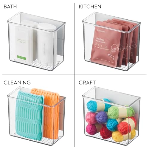iDesign Magnetic Small Clear Plastic Organizer Bins for Laundry Room Storage - size: Small, style: Pack of 1