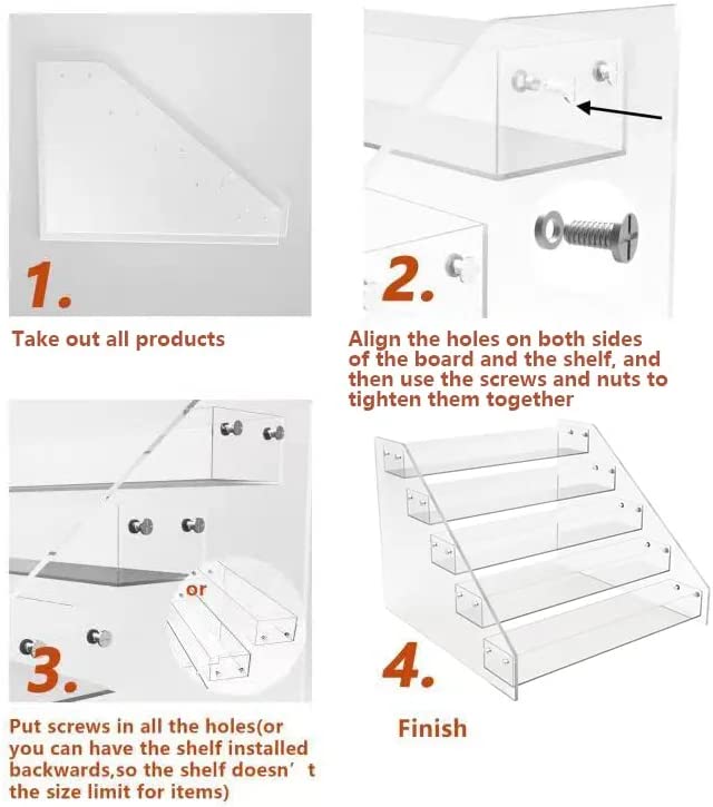 WUIVIUT Spice Rack Organizer For Cabinet, 3 in/Tier Acrylic Tiered Spice Shelf Can Storage Organizer for Kitchen Pantry Countertop - size: Widen-5 Tier - inner width 3''