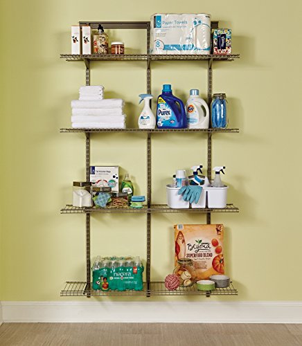 ClosetMaid 52845 ShelfTrack Adjustable Utility Organizer Kit, 4' X 12", Nickel - color: Nickel, size: 4-Foot X 12-Inch