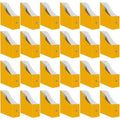Limitliho Cardboard Magazine Holder (24 Pack), Sturdy Book Bins for Classroom, Vertical File Folder Organizer, 10.6'' 10.2'' 3.5'' Inch Magazine Rack (Yellow, 24 Pack) - color: Yellow