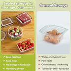 42 PCS Food Storage Containers with Lids (21 Containers & 21 Lids) - Reusable Plastic Food Containers for Kitchen Storage and Organization BPA-Free Leakproof Meal Prep Container with Labels & Pen