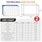2 Pack King/Cal King Mattress Bag for Moving and Storage, Clear Plastic Mattress Cover for Moving, Waterproof Mattress Disposal Bags - size: King/Cal King,2 Pack, style: Economical Protection(1.5Mil Thick)