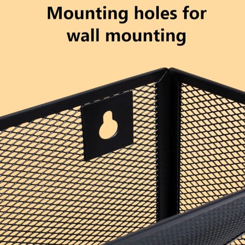 Kuntine.B Wall File Organizer Office Hanging Magazine Holder Wall File Organizer for Office Home (Black, 3 Tier) - color: Black, size: 3 Tier & No Hangers