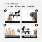 Dog Leash Holder for Wall, Key Holder Mount with 5 Metal Hooks, Pet Leash and Key Organizer, Screw Mounted Rack for Leashes Keys Collars, Entryway Garage Mudroom - style: 5-Hook