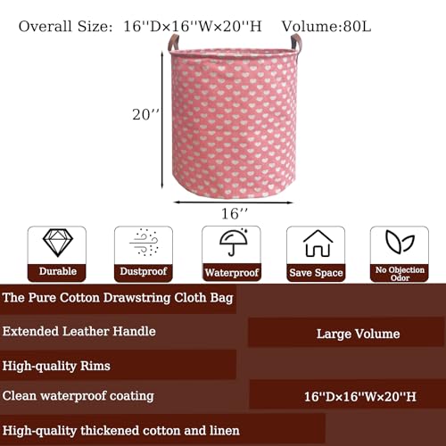 Waterproof Laundry Hamper Collapsible Laundry Basket Leather Handle Laundry Bag Large Clothes Storage Toy Organization for Bathroom Bedroom Laundryroom College Dorms (97-Satisfied laundry hampers) - color: 97-Satisfied laundry hampers