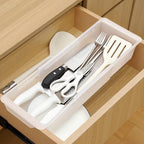 2 Pack Deep Drawer Organizer Bins, Adjustable Sliding Drawer Organizer Bin Expandable Tray for Kitchen Utensils, BBQ Tools, Towels, Durable Plastic Sliding for Easy Storage (17" to 27”) - size: 17" to 27”