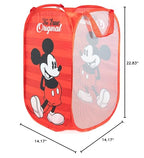Jay Franco Disney Mickey Mouse Pop Up Hamper - Mesh Laundry Basket/Bag with Durable Handles (Official Disney Product) - color: Mickey Mouse - Red