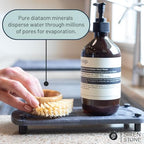 Premium Sink Caddy – Water-Absorbing Diatomaceous Earth Tray for Sink, Elevated Stainless Steel Feet, Non-Toxic, Fast-Drying, Kitchen or Bathroom - color: Slate