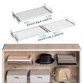 2Pack Expandable Closet Tension Shelves Organizers, Adjustable Wall Mounted Tension Shelf for Cabinet Rack Storage Wardrobe Divider Shelving for Closets Pantry Cupboard Kitchen - size: 2Pack/Liner, Small,W7.87" X L(16.5 "~ 31")