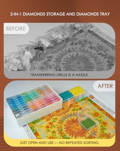 YBUTVY Diamond Art Trays with Lids, 30PCS Diamond Painting Trays with Lids ＆ Diamond Painting Storage, Diamond Painting Accessories for Diamond Art Beads (1 Pack) - size: 1 pack (30pcs)