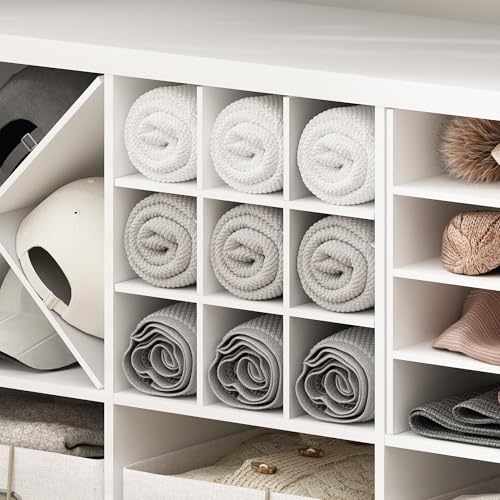 Furinno Cubicle Cube Insert, 9-Compartment Cube Organizer, Fits into Furinno Extra Thick Cubes, for Organizers and Storage, White (Does not fit IKEA Kallax Shelving) - color: White, size: 9-Compartment Insert