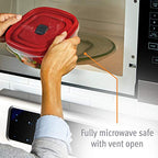 Rubbermaid Easy Find Vented Lid Food Storage Containers 7-Cup Red - color: Red, size: 7 Cup