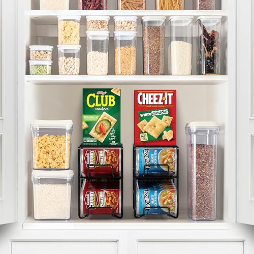 Sorbus 2-Pack Soda Can Dispenser Rack – Beverage Organizer for Refrigerator, Holds 12 Standard 12oz Cans (Black) - color: Black, size: 2 Pack