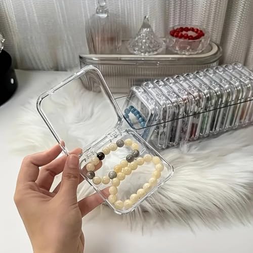 Cable Organizer Storage Box with 12 Wire Ties,Desktop Cable Management Box with Switch, Power Cord Organizer for Office,Home,Desk Accessories Storage Stationery Supplies（Clear）