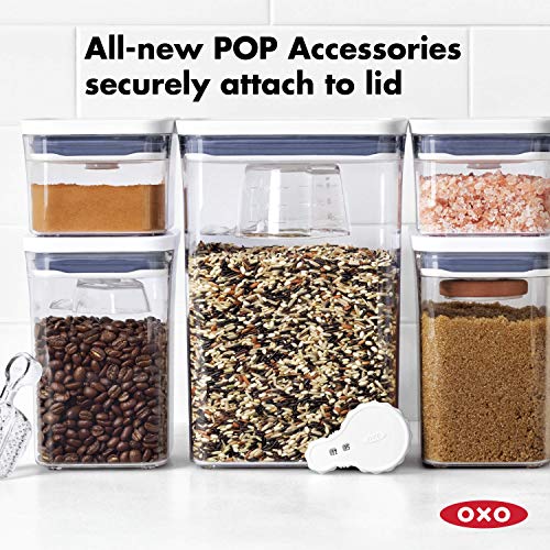 OXO Good Grips POP Container - Slim Rectangle Mini 0.4 Qt - color: White, size: 0.4 Qt - Rectangle