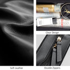 LETGO Clear Makeup Bags, TSA Approved Toiletry Bag with Zipper, Clear Makeup Organizer Fit Carry-on Travel Essentials,Clear Cosmetic Bags for Women Men (O-Black) - color: O-Black
