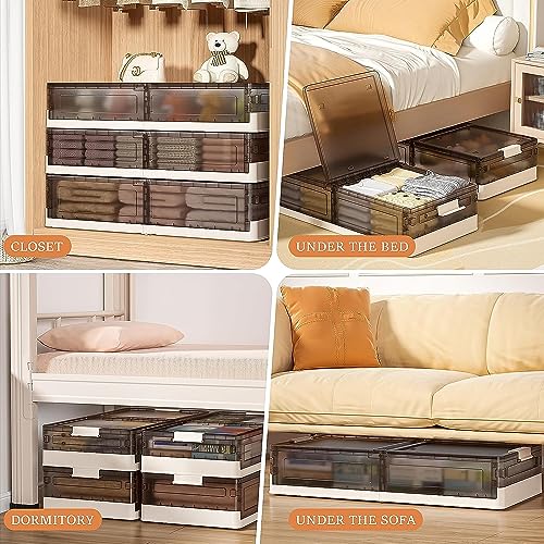 Under Bed Storage Containers - 3Pack, Stackable Under Bed Rolling Storage Plastic Containers, 11.5Gal Storage Bins with Wheels, Multi-purpose Storage Bins with Lids for Clothes, Shoes, And Duvets - size: 11.5Gal - 3 Pack