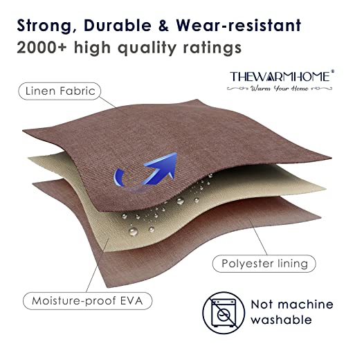 TheWarmHome Fabric Storage Basket for Home, Shelf, Closet - Canvas Bin for Dog Toys and Baby Items (Brown, 1 Pack, 13.8L9.8W6.7H) - color: Brown, size: Medium -13.8Lx9.8Wx6.7H