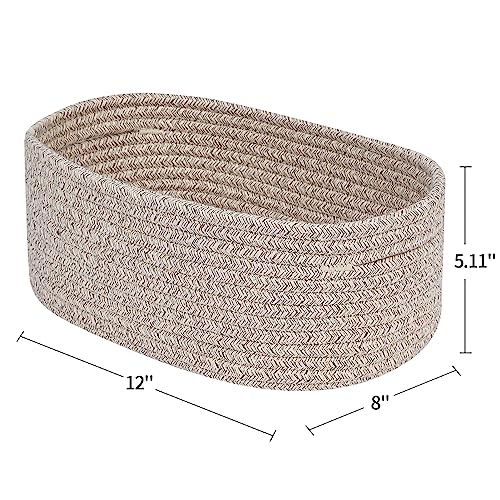 CubesLand Small Storage Baskets for Shelf,Cube Organizer Basket Bin,Woven Baskets for Shelves,Soft Toys Storage Basket,Baby Nursery Basket Bin,Home Decor 12 x 8 x 5.11 inches Light Brown - color: Light Brown, size: 2pcs-Small Basket