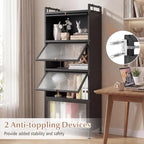 Giantex 5-Tier Kitchen Storage Cabinet, Mobile Microwave Stand with Flip-up PC Doors, Freestanding Kitchen Bakers Rack with 4 Rolling Casters, for Dining Room, Living Room and Study, Black - color: Black