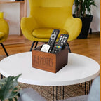 LBEMEY Acacia Wood Remote Holder, Control Organizer for TV - Home, Living Room, Bedroom - Wooden Remote Box (Brown, M, 3+ Remotes) - size: M,for 3+ Remote Controls