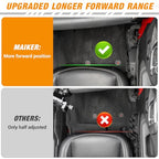 MAIKER 4PCS Metal Front Rear Door Storage Box Compatible with 2018-2025 Jeep Wrangler JL JLU 4XE & 2020-2025 Gladiator JT, Insert Organizer Box Pockets for Replace Sagging Nets, Black - size: JL/JT Front ＆ Rear