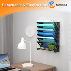 Kuntine.B Wall File Organizer (Black, 7 Tier 2 Pack) - color: Black, size: 7 Tier 2 Pack