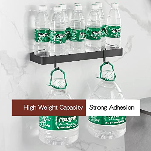 VOLPONE Bathroom Shelves Wall Mounted Glass Shelf for Floating Shelf Tempered Glass Shelves 2 Tier Bathroom Wall Organizer(Black) - color: Black(rectangular)