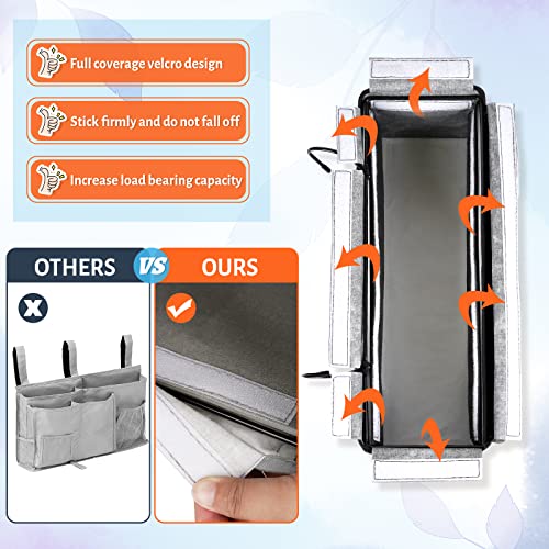 Loghot Bedside Caddy/Bedside Storage Bag Hanging Organizer for Bunk and Hospital Beds,Dorm Rooms Bed Rails,Can be Placed Glasses,Books,Mobile Phones,Keys (New Black-1) - color: 1pc New Black-1