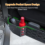 MAIKER Metal Front Door Storage Box, Door Side Insert Organizer Box Pockets for Replace Sagging Nets Compatible with 2018-2024 Jeep Wrangler JL JLU 4XE & 2020-2024 Gladiator JT(Black) - size: JL/JT Front