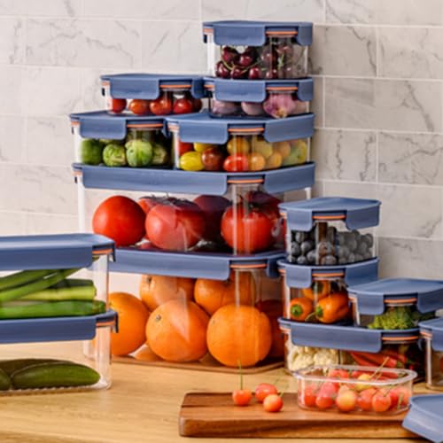 LocknLock LBF452RS4N Modular Plus Food Storage Container,8 set (4 containers & 4 Lids)- Navy - color: Navy, size: 8 set (4 containers & 4 Lids)