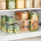 iDesign Pantry Organizer Bins with Handles - Storage Bins for Cabinets or Fridge - Set of 4 - Clear - style: Pack of 4