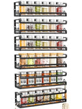 Doakhirmit Wall Mounted Spice Rack with 16 Hooks, Rustic Wood Spice Organizer Shelf for Stove Cabinet Pantry Door,Screw or Adhesive Hanging Spice Shelf,Wall Spice Rack in Kitchen and RV,6 Pack - size: 6 Pack