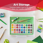 IRIS USA Board Game Storage Craft Organizer Box with Snap-Tight Latch Lid, 6-Pack Portable Plastic Case Bin for Puzzles, Magazines, Hobbies, Art Supplies, Fits 8.5" x 11" & A4 Papers, Thick, Clear - size: 6 Pack