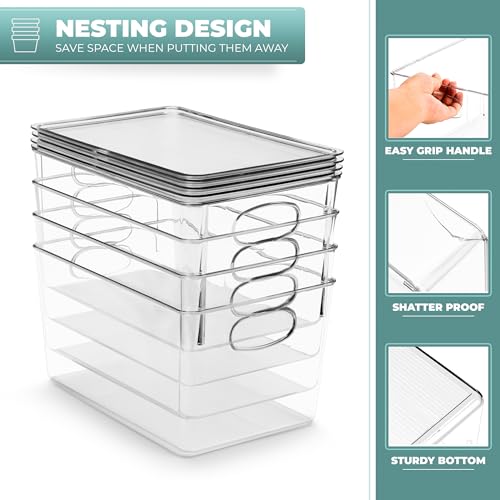Sorbus Large Clear Plastic Storage Bins with Lids, Stackable Toy Storage Bins, Clothes, Medicine, Makeup, Closet, Art Supply, Bathroom, Shoe, Toy Storage Organizer (2 Pack) - size: Large, style: 2 Pack