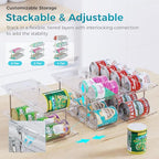 oylik Can Organizer for Pantry, 4 Tiers Can Storage Rack, up to 48 Cans Food Holders for Fridge, Cabinet and Pantry Organization - size: 4 Tiers*3 Rows